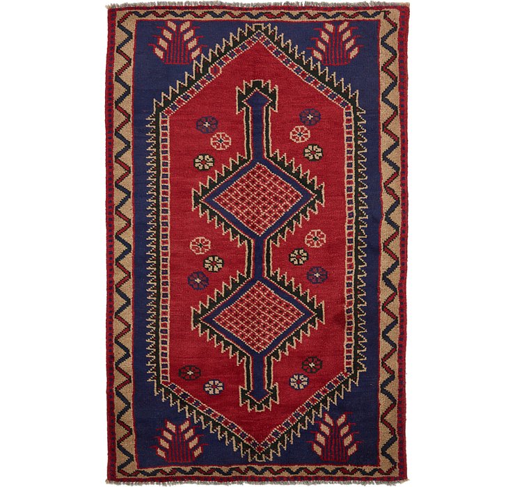 4' 7 x 7' 9 Shiraz Persian Rug