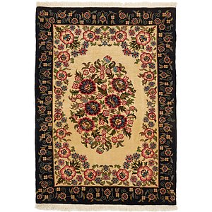 3' 5 x 4' 9 Qom Persian Rug