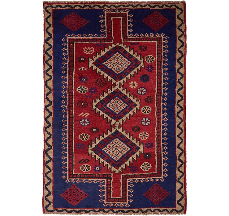 5' x 7' 4 Shiraz Persian Rug