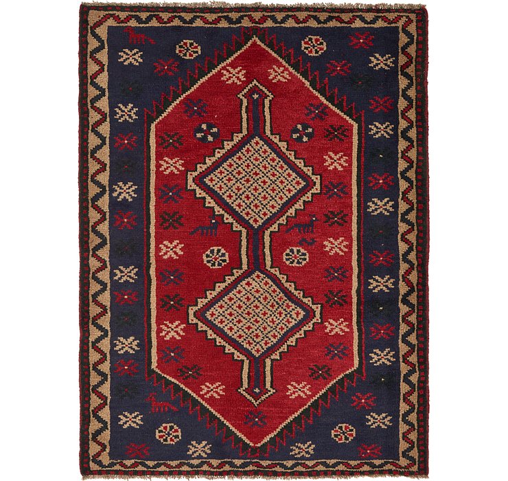 4' 8 x 6' 4 Shiraz Persian Rug