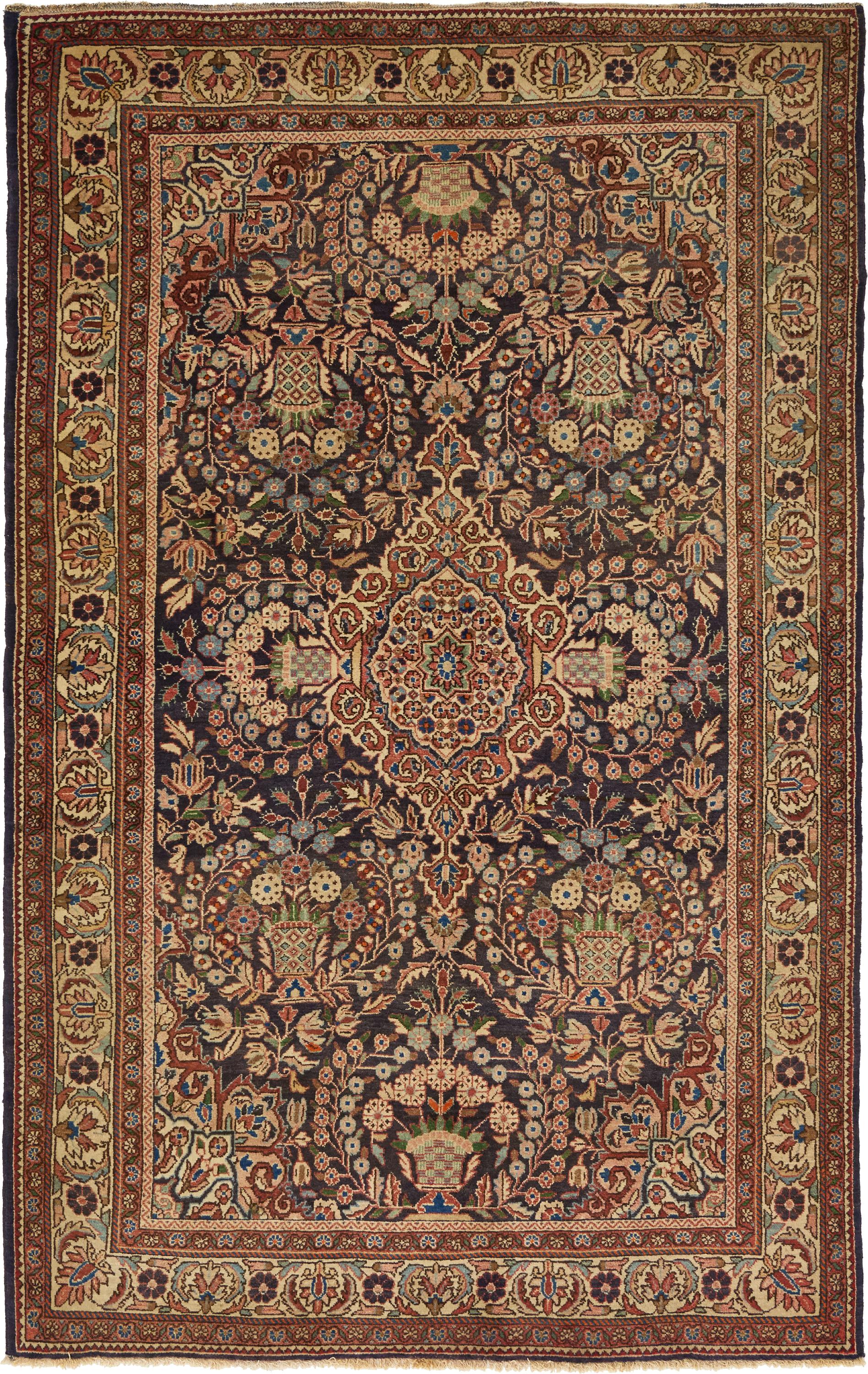 Navy Blue 4' 3 x 7' Jozan Persian Rug eSaleRugs