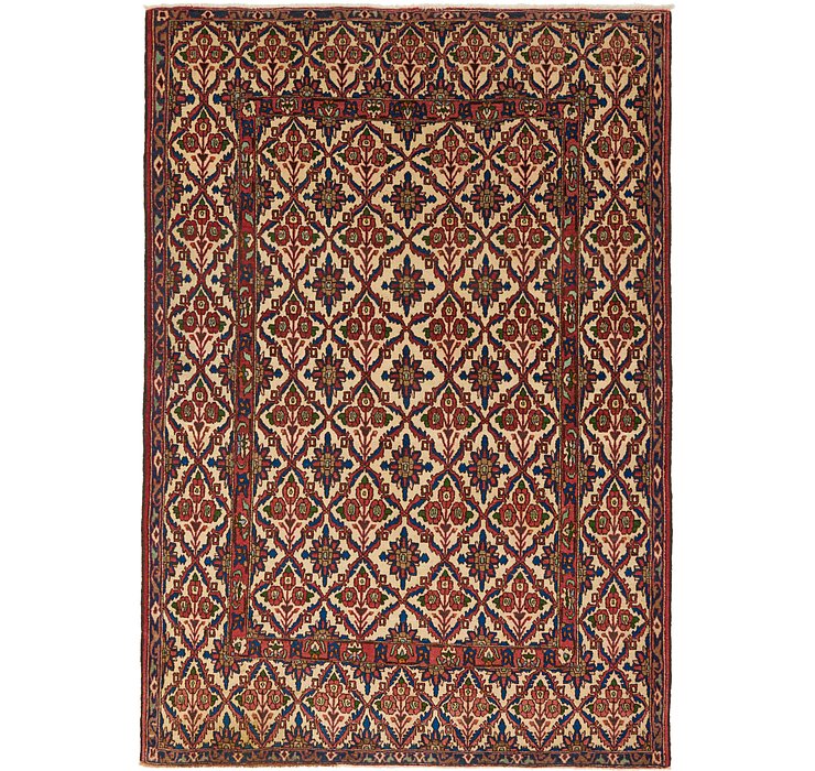 4' 9 x 6' 8 Senneh Persian Rug