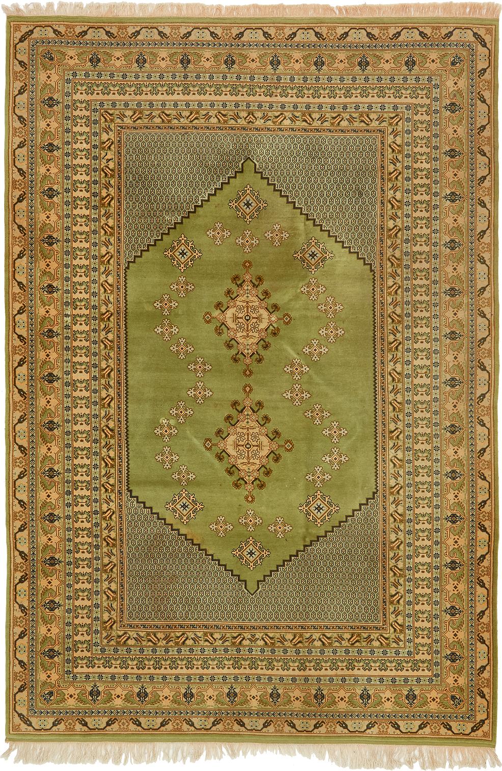 Light Green 6' 6 x 9' 7 Tabriz Persian Rug Persian Rugs eSaleRugs