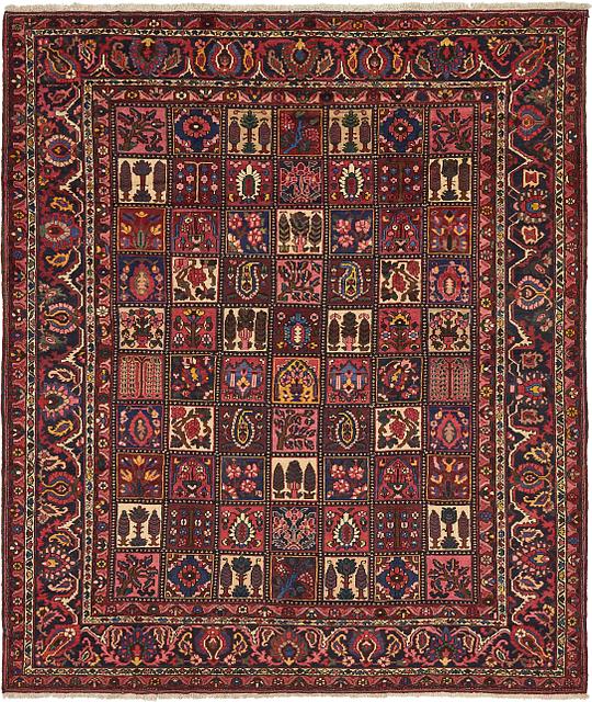 Rust Red 11 X 13 Bakhtiar Persian Rug Rugs Irugs Uk