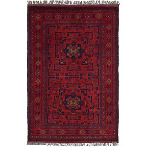 HandKnotted 3' 3 x 5' Khal Mohammadi Oriental...