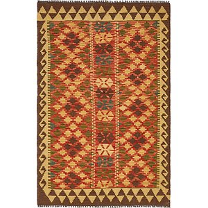 Unique Loom 3' 2 x 4' 9 Kilim Maymana Rug