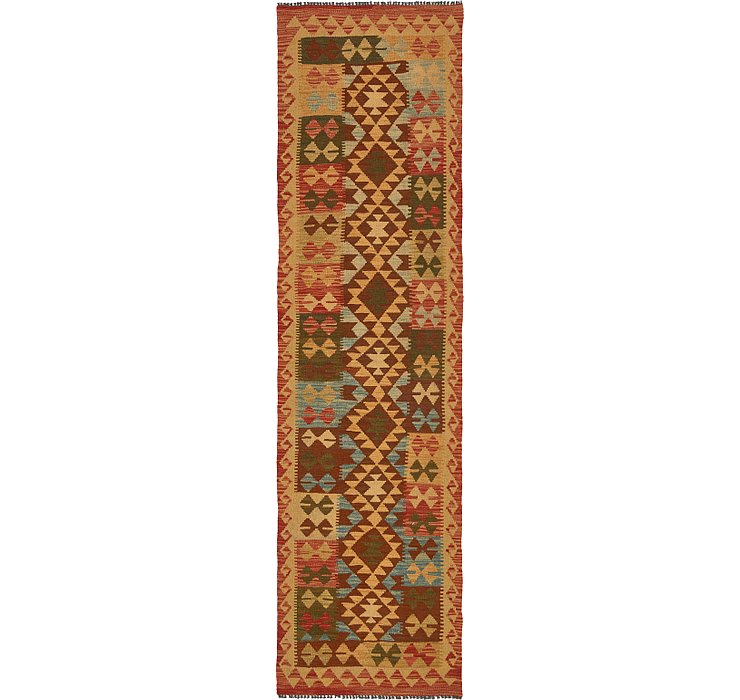2' 7 x 9' 7 Kilim Maymana Runner Rug