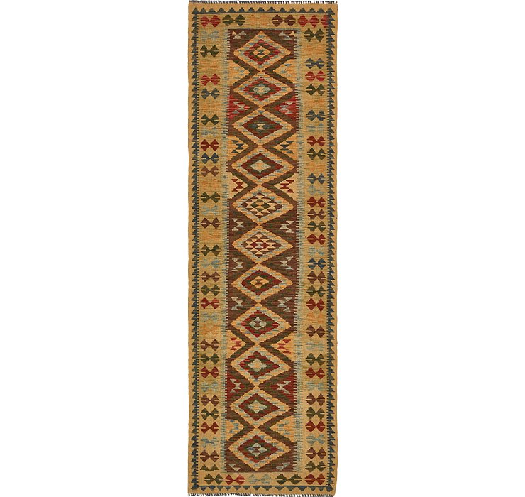 2' 10 x 9' 8 Kilim Maymana Runner Rug