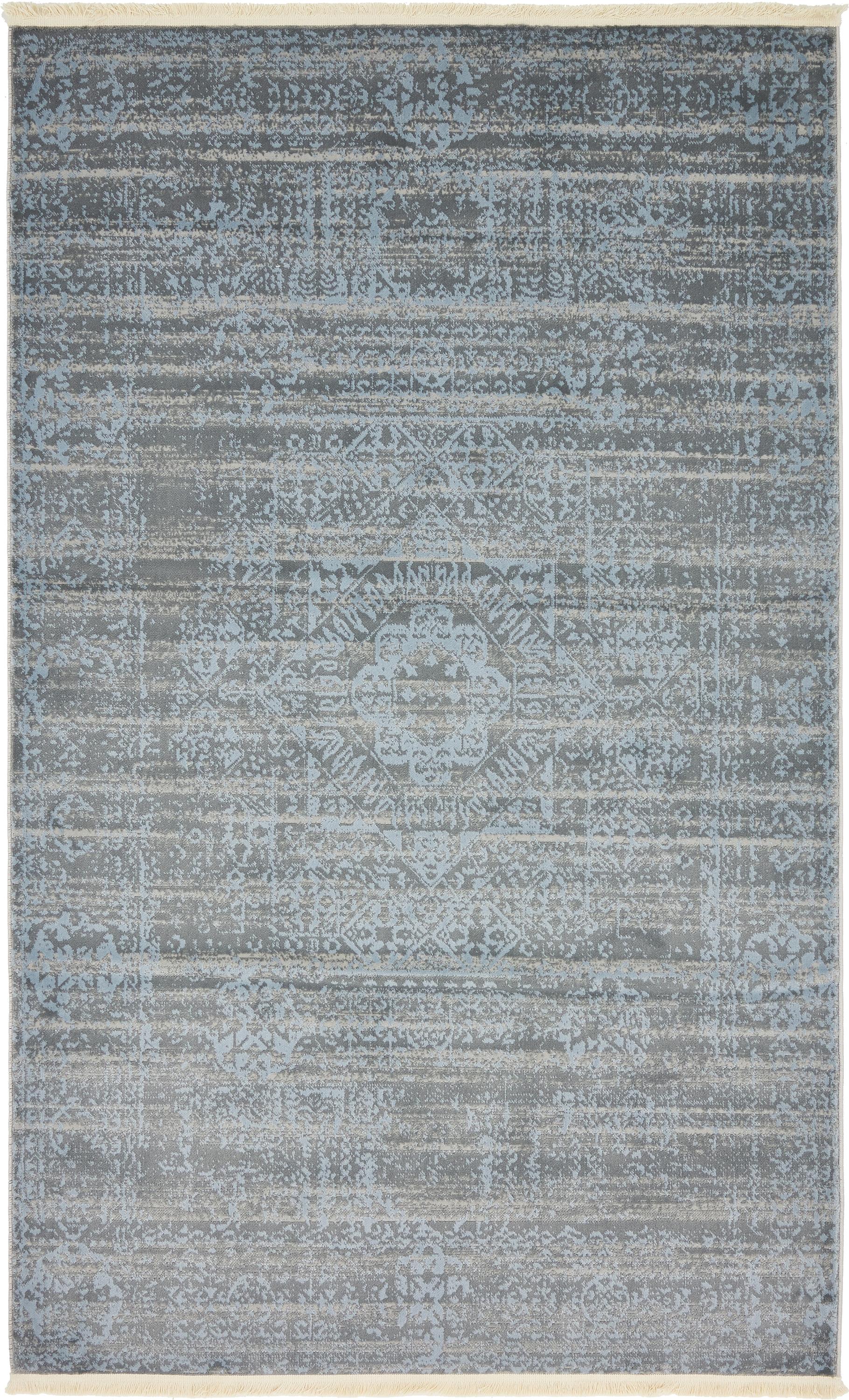 Light Blue 5' x 8' Monogram Rug eSaleRugs