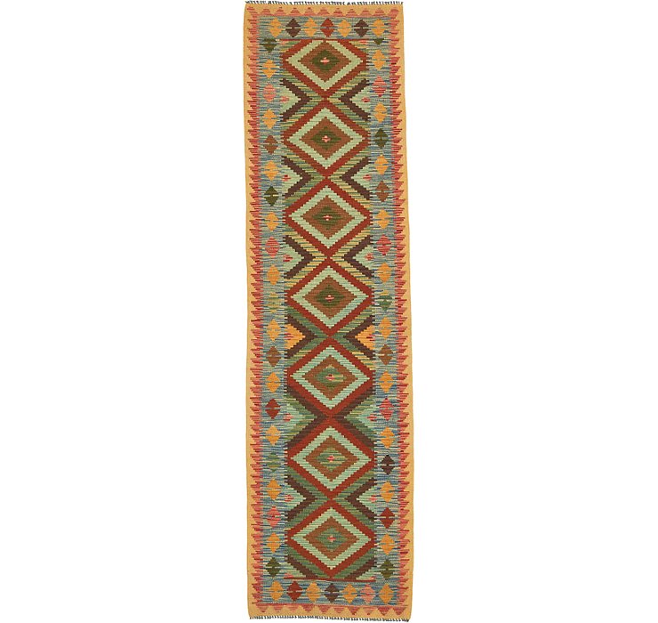 2' 8 x 9' 10 Kilim Maymana Runner Rug