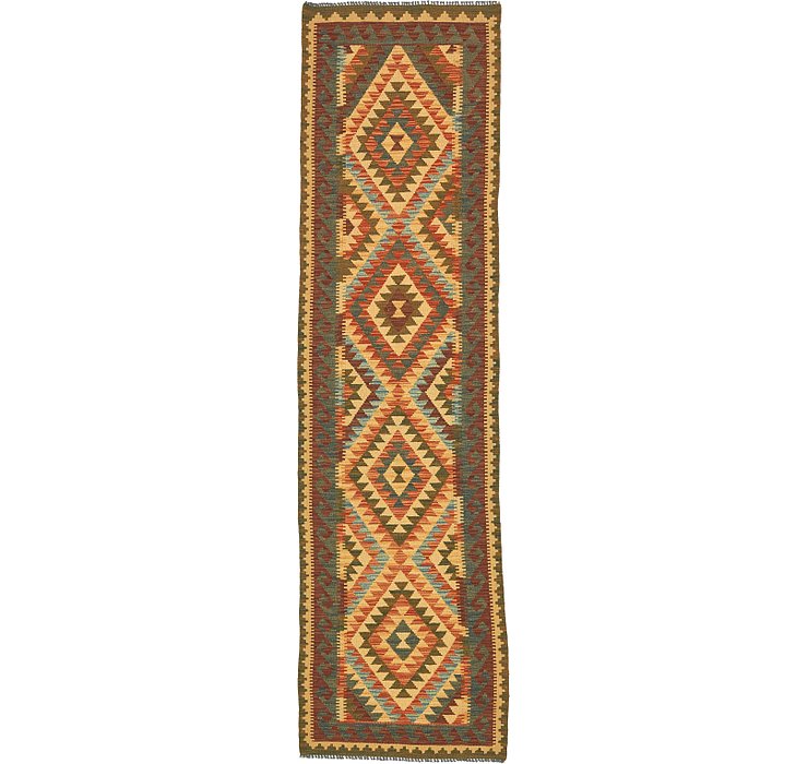 2' 8 x 9' 10 Kilim Maymana Runner Rug