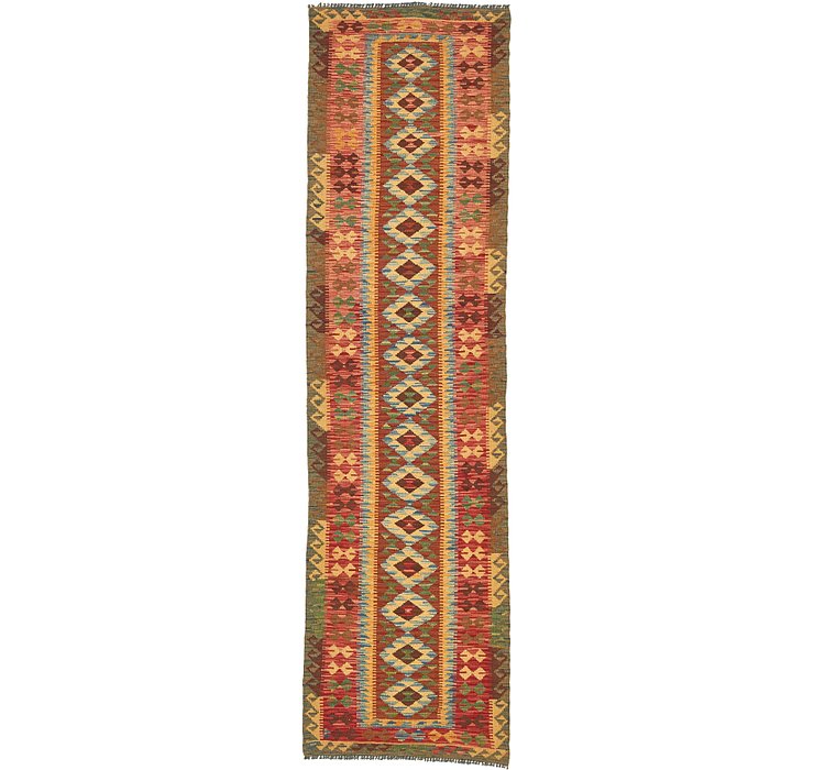 2' 9 x 10' Kilim Maymana Runner Rug