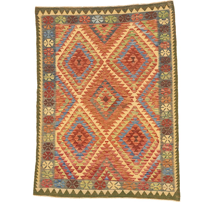 4' 9 x 6' 4 Kilim Maymana Rug