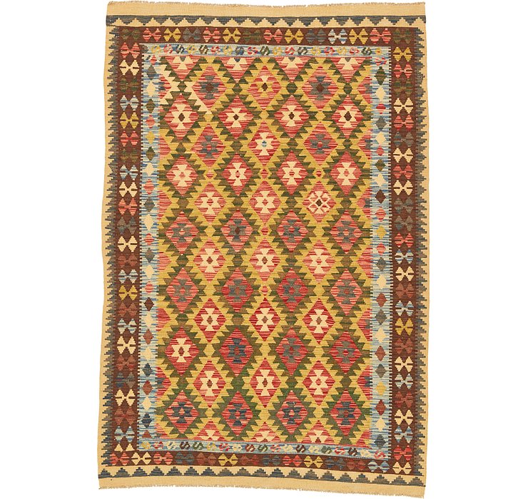 4' 10 x 7' Kilim Maymana Rug