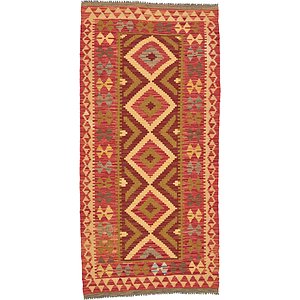3' 3 x 6' 9 Kilim Maymana Runner Rug