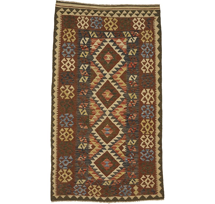 3' 5 x 6' Kilim Maymana Rug
