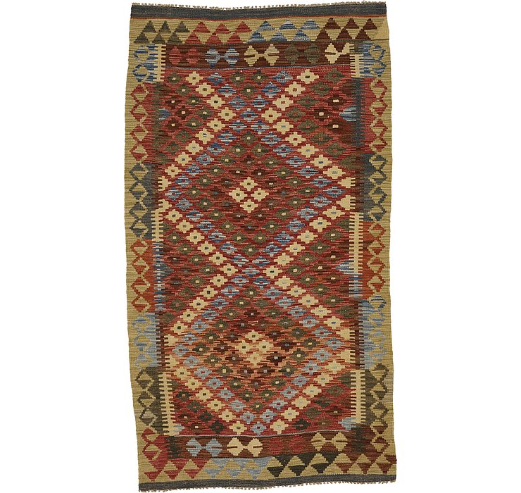 3' 6 x 6' 5 Kilim Maymana Runner Rug