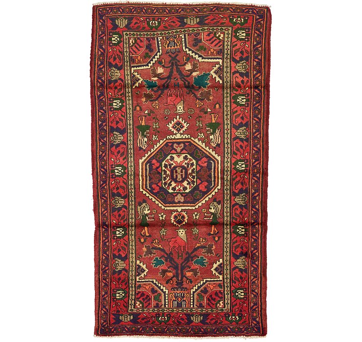 3' 7 x 6' 8 Hamedan Persian Rug