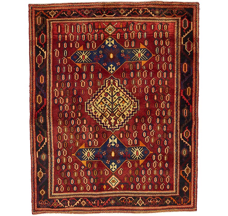 4' 9 x 5' 10 Roodbar Persian Rug