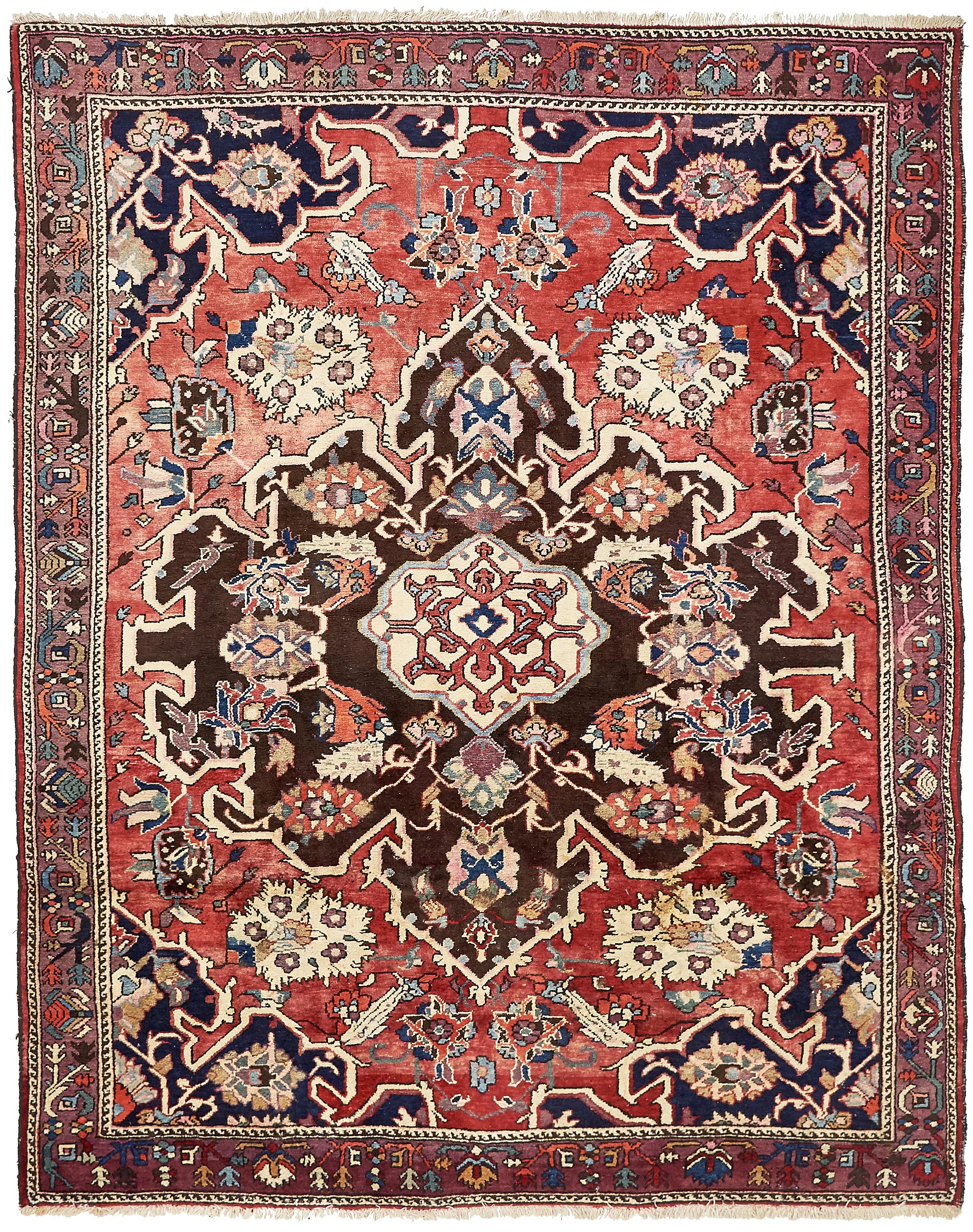 Red 7' 6 x 9' 5 Bakhtiar Persian Rug eSaleRugs