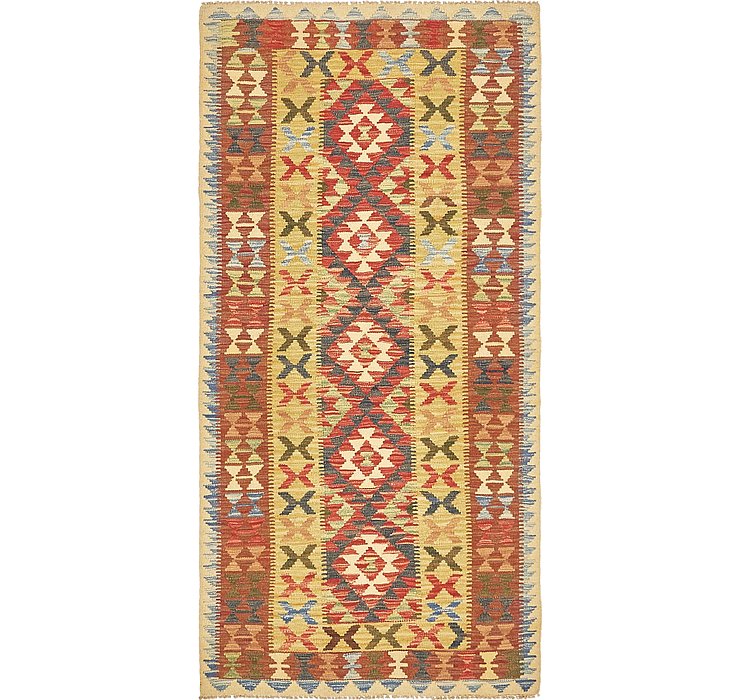 3' 3 x 6' 8 Kilim Maymana Runner Rug