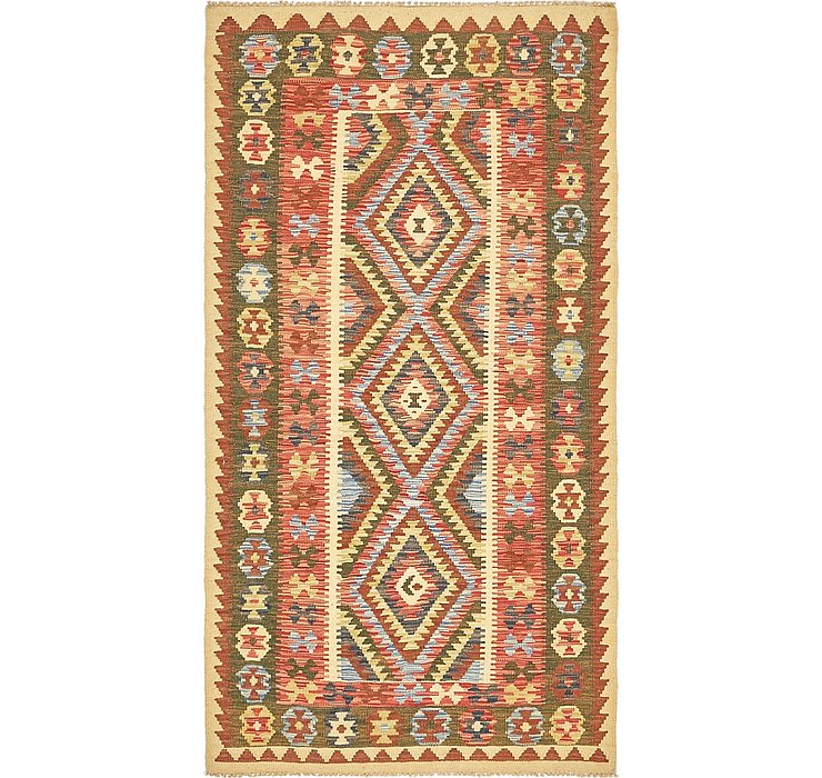 3' 5 x 6' 4 Kilim Maymana Runner Rug
