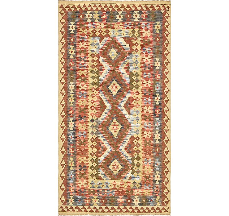 3' 5 x 6' 7 Kilim Maymana Runner Rug