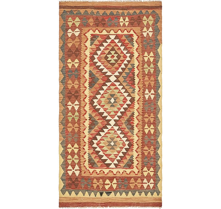 3' 3 x 6' 9 Kilim Maymana Runner Rug
