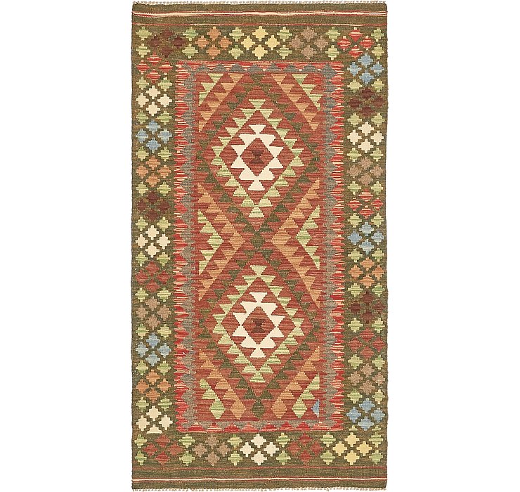 3' 2 x 6' Kilim Maymana Runner Rug