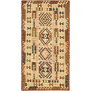 3' 4 x 6' 3 Kilim Maymana Runner Rug