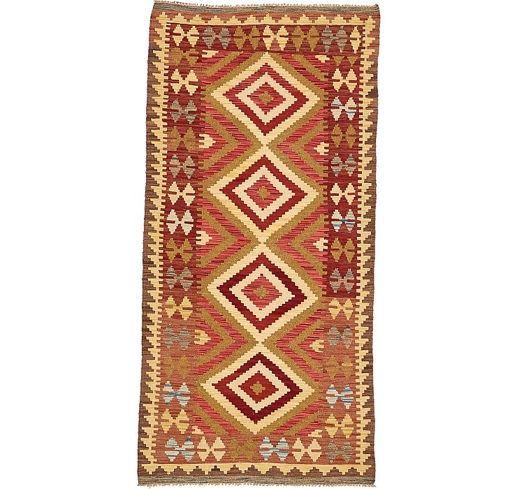 3' 1 x 6' 4 Kilim Maymana Runner Rug