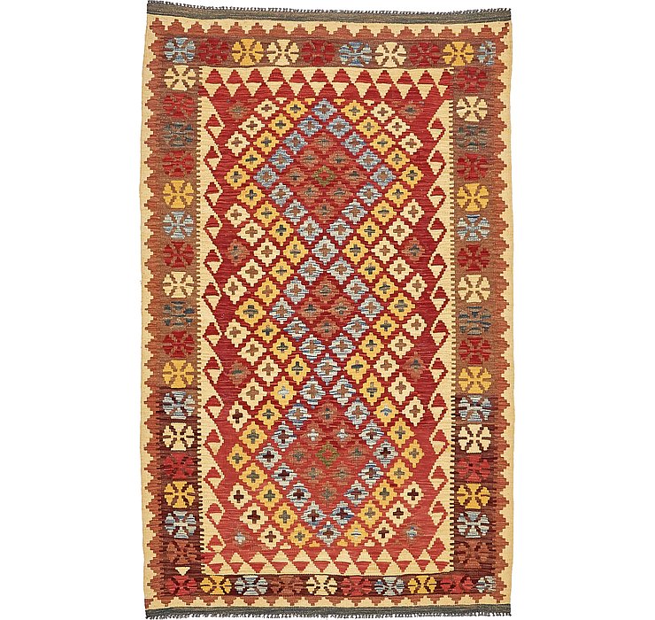 4' 2 x 6' 9 Kilim Maymana Rug
