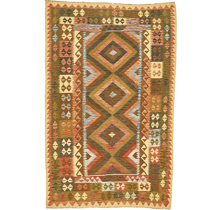 5' 2 x 8' 1 Kilim Maymana Rug