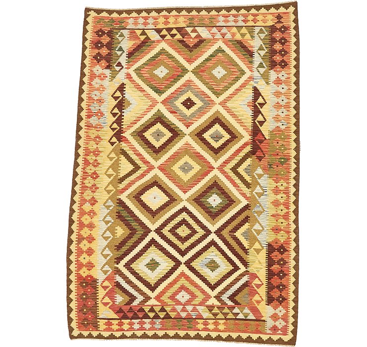 5' 9 x 8' 4 Kilim Maymana Rug