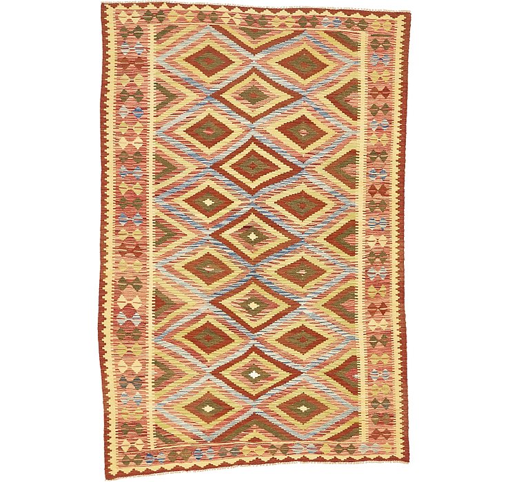 3' 4 x 8' Kilim Maymana Rug