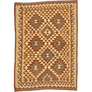 Unique Loom 4' 8 x 6' 6 Kilim Maymana Rug