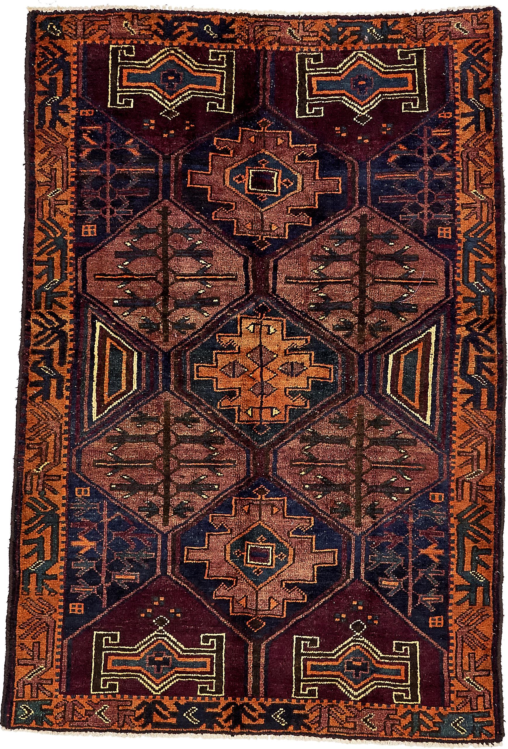 Burgundy 4' 8 x 7' Shiraz Persian Rug eSaleRugs