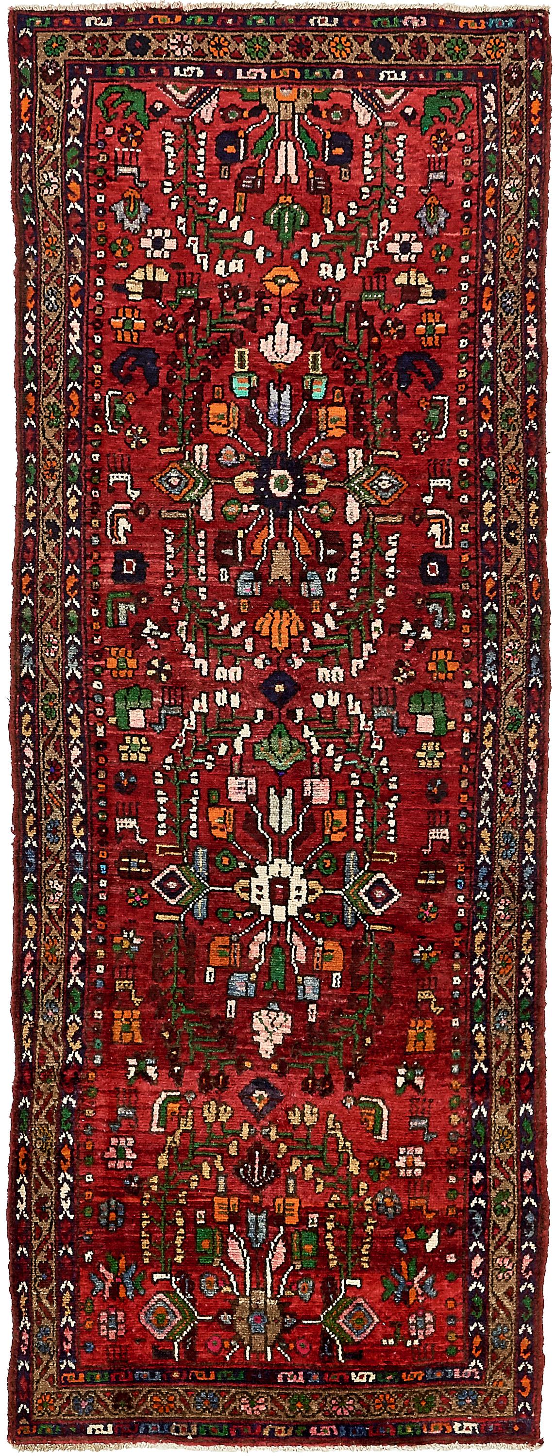 Red 3' 3 x 9' 4 Hamedan Persian Runner Rug eSaleRugs