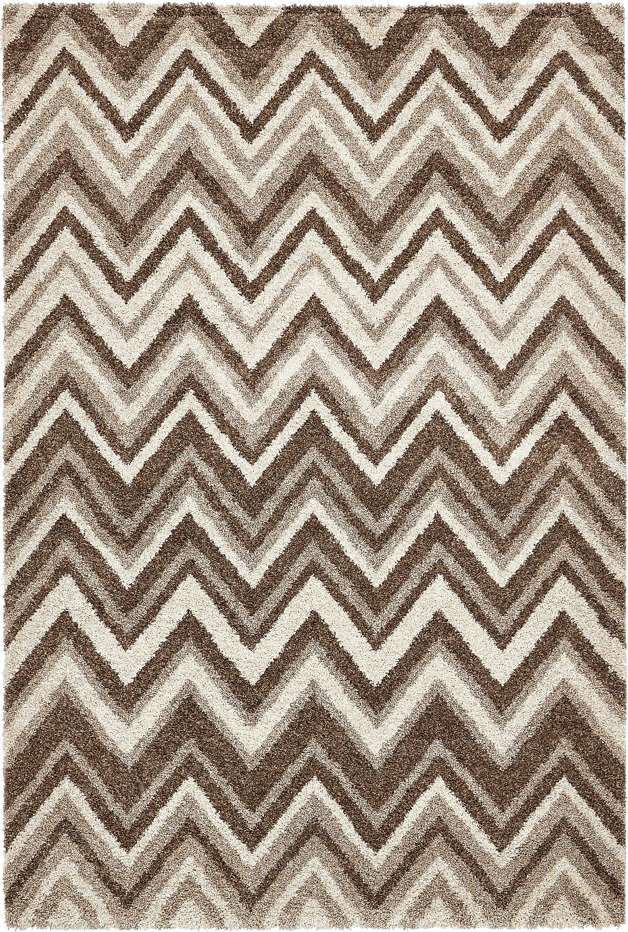 Dark Beige 6' 8 x 10' Chevron Rug eSaleRugs