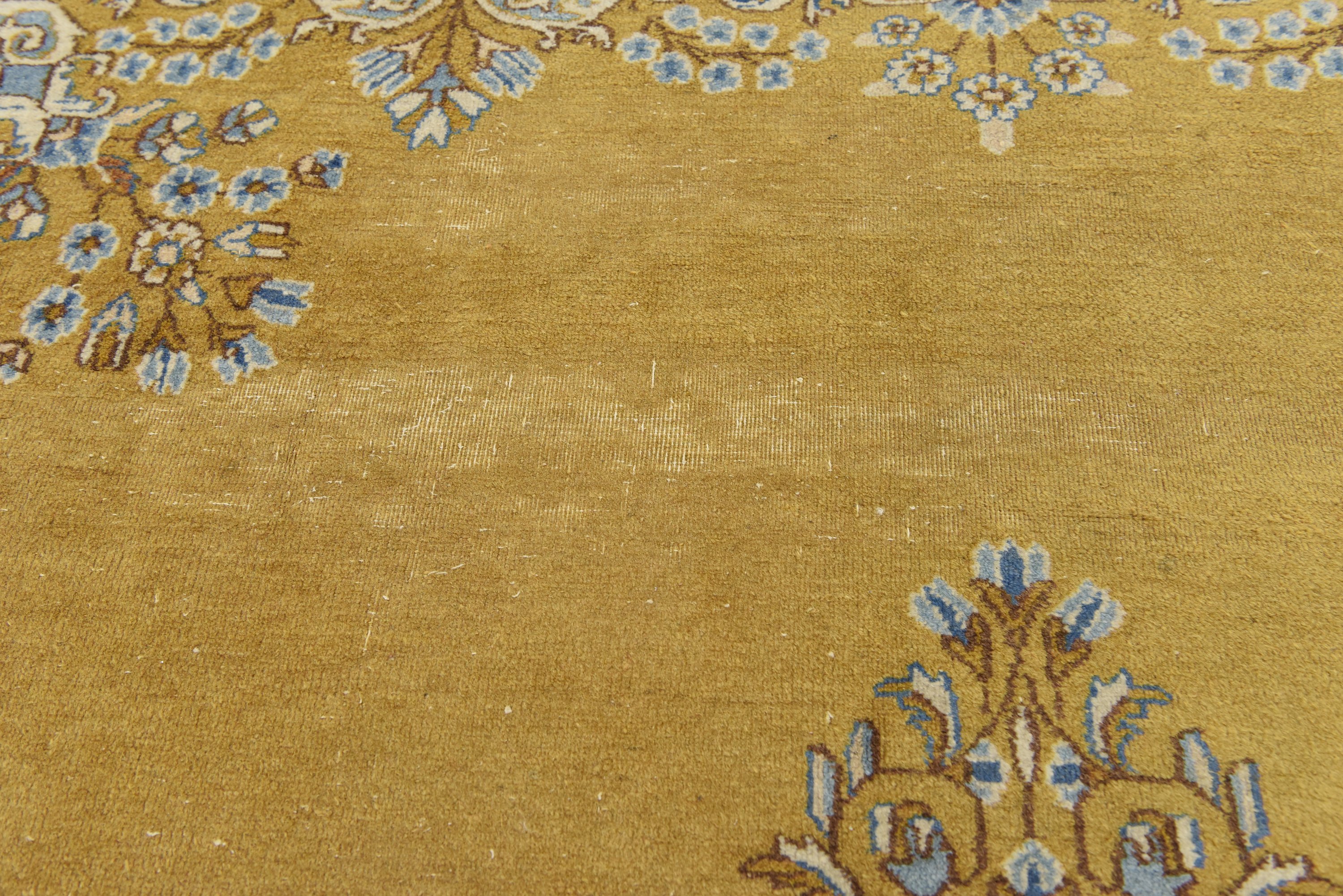 Gold 8' x 9' 9 Kerman Persian Rug Persian Rugs eSaleRugs