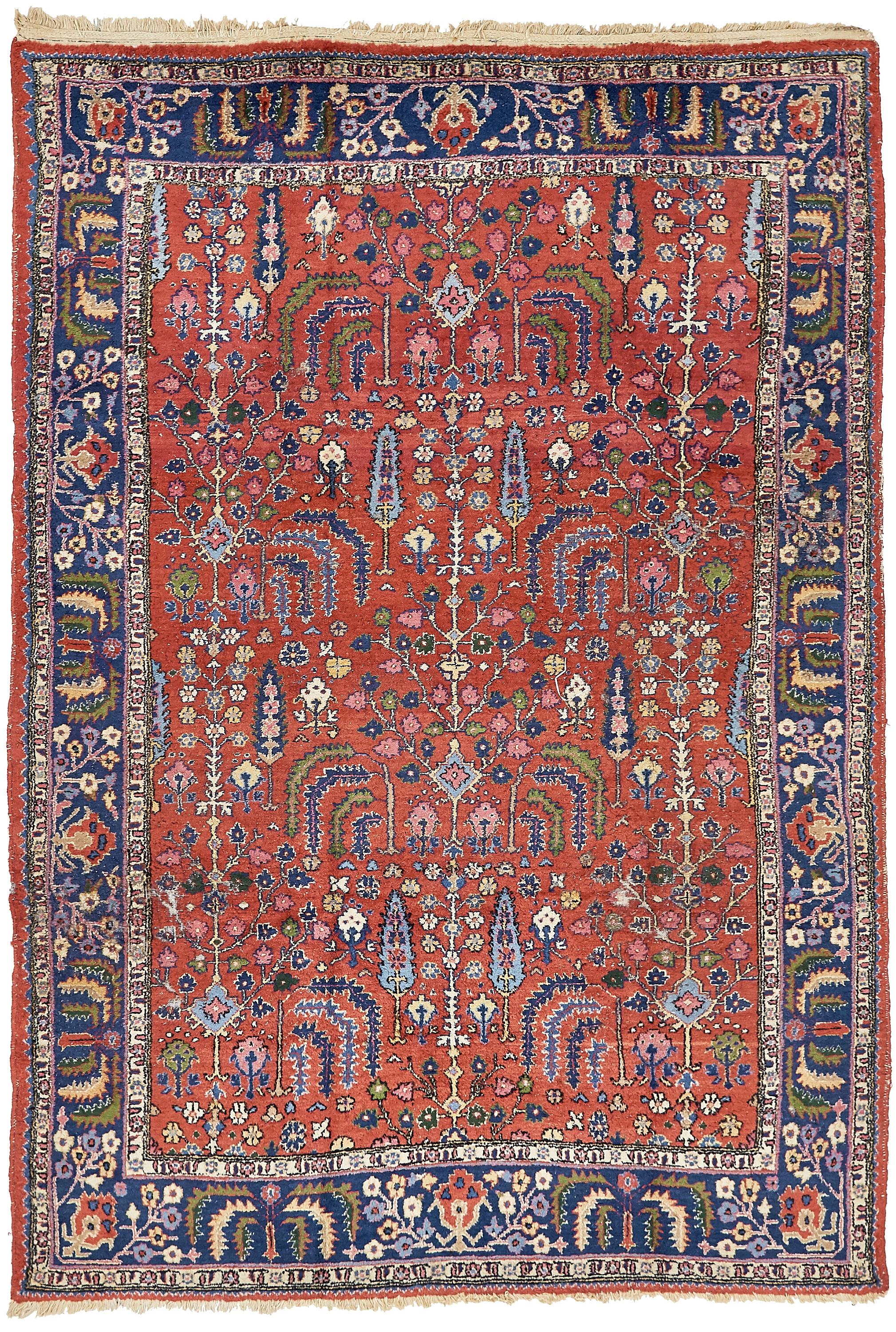 Red 7' x 10' Sarough Persian Rug eSaleRugs