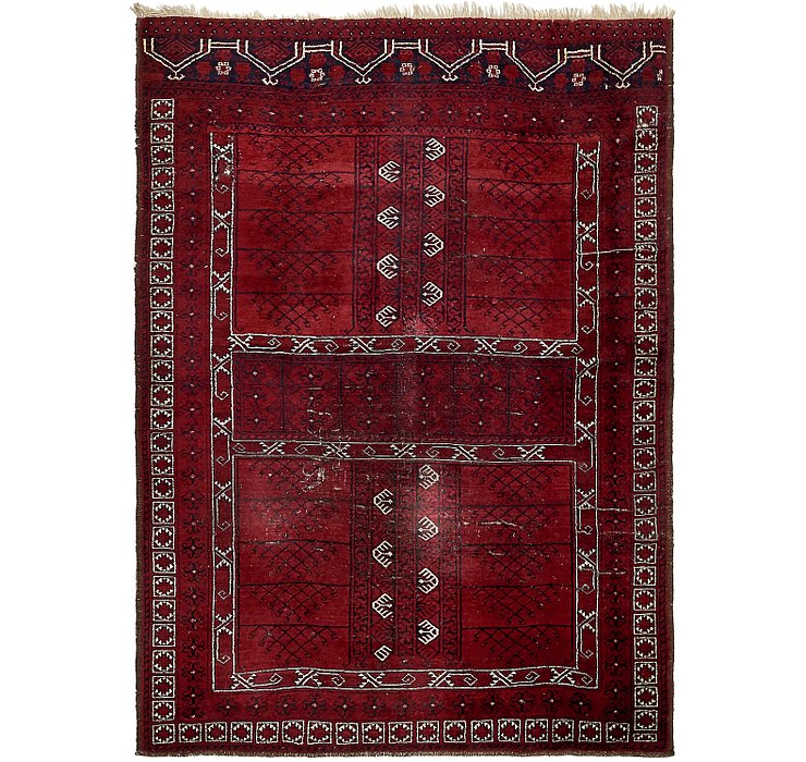 5' 10 x 8' 1 Afghan Akhche Rug