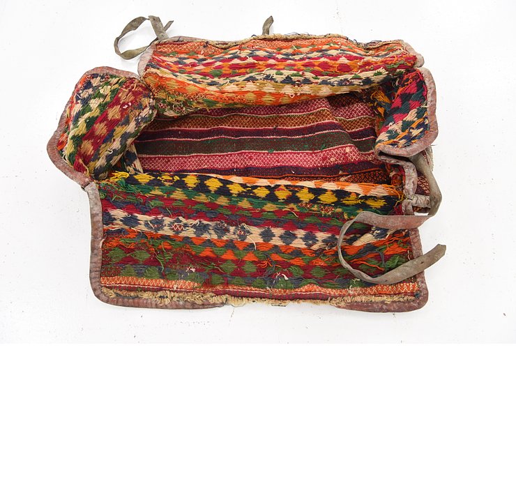 5' 1 x 5' 7 Saddle Bag Persian Squa...