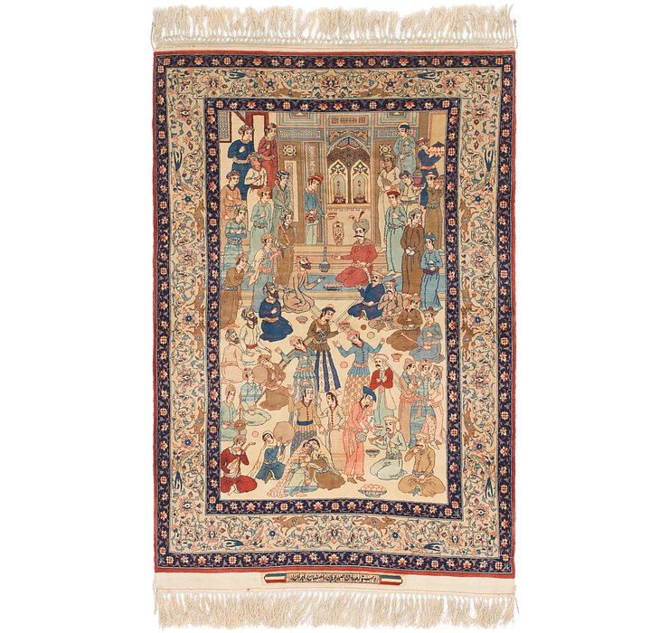 HandKnotted 3' 8 x 5' 10 Isfahan Persian Rug