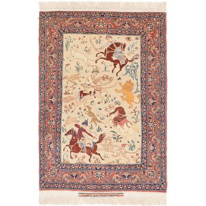 3' 4 x 5' 3 Isfahan Persian Rug