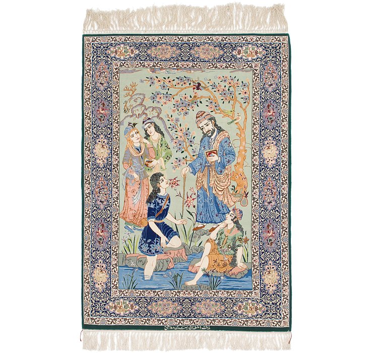 3' 6 x 5' 3 Isfahan Persian Rug