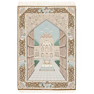 4' 4 x 6' 6 Isfahan Persian Rug