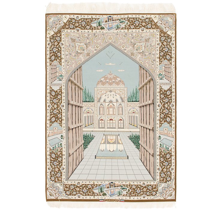 4' 4 x 6' 6 Isfahan Persian Rug
