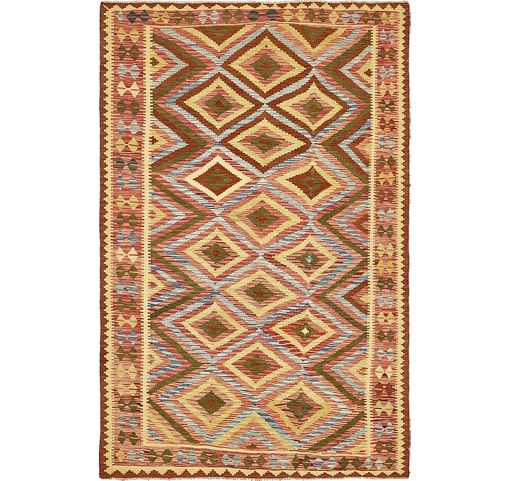 5' 3 x 8' Kilim Maymana Rug