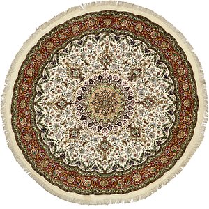 6' 9 x 7' Tabriz Persian Round Rug